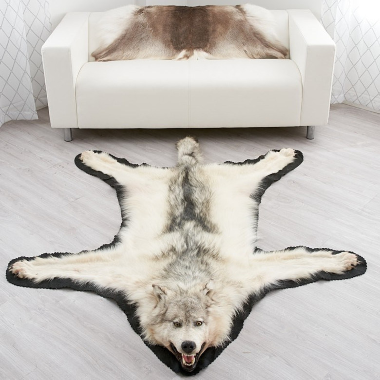 Arctic Wolf Skin Rug, How To Skin A Wolf For Rug