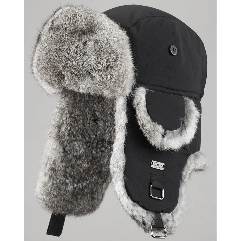 Taslan Ushanka Trapper Hat - Faux Fur Lined Russian Style Warm