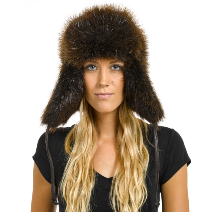 Ladies Beaver Full Fur Trapper Hat