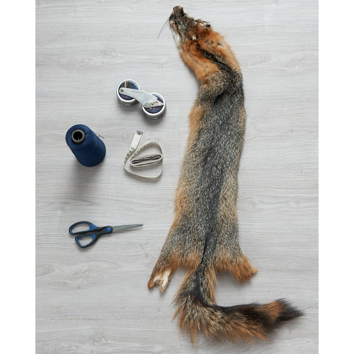 Grey Fox Fur Pelts / Tanned Skins